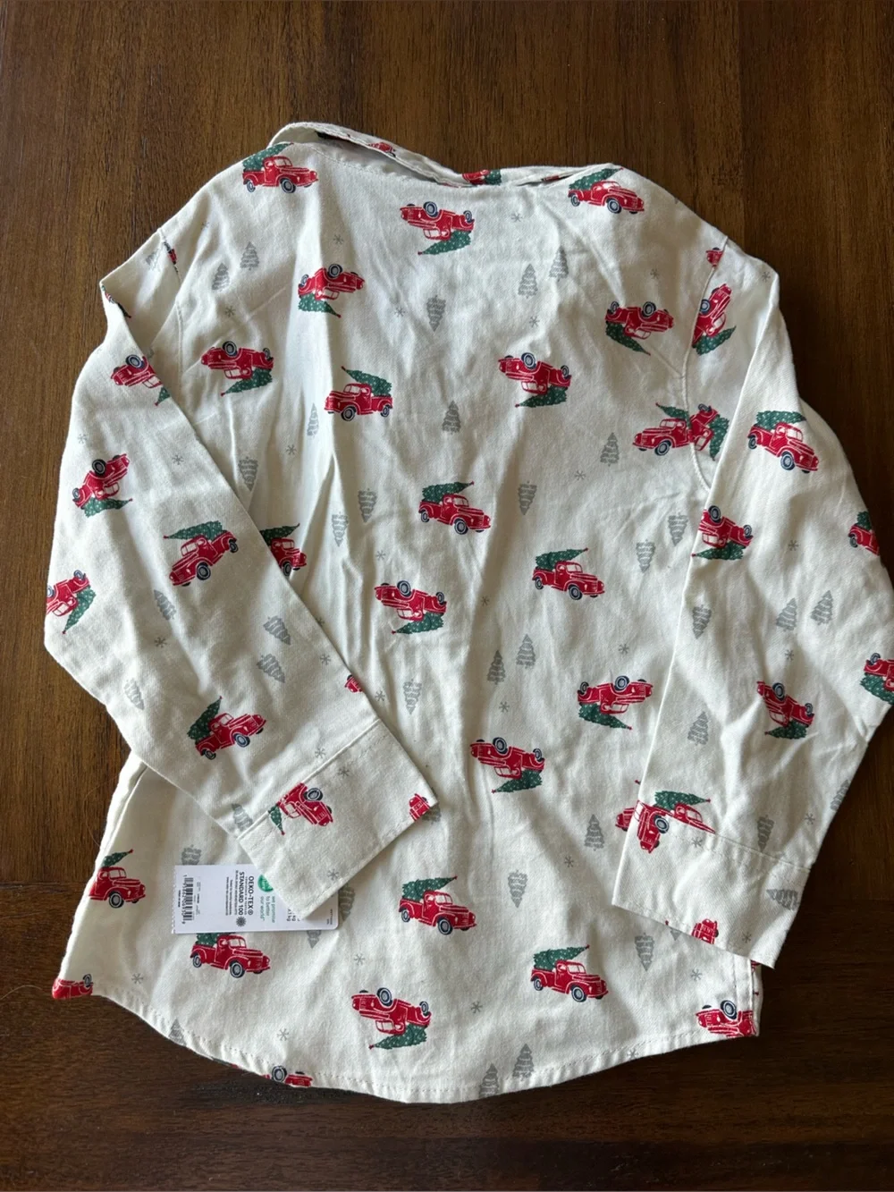 Carter's Cream Button-Down Shirt with Red Truck Print- size 5T